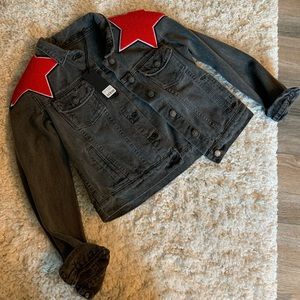 Denim Carmar Jacket with Star patches